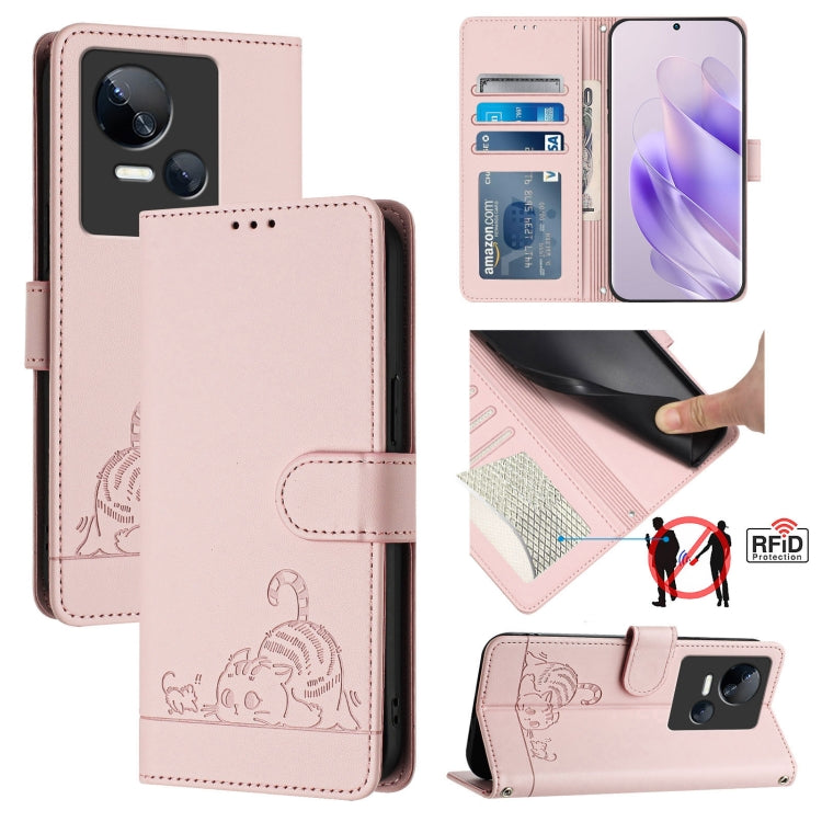 Cat Rat Embossed Pattern RFID Leather Phone Case with Lanyard, For Tecno Spark GO 2023, For Tecno POP 7 / POP 7 Pro, For Tecno Spark 10 5G, For Tecno Spark 10C, For Tecno Spark 10 4G, For Tecno Spark 10 Pro, For Tecno Camon 19 Pro 5G, For Tecno POVA 4 ...