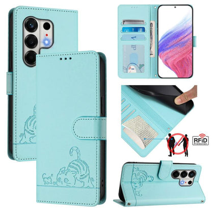 Cat Rat Embossed Pattern RFID Leather Phone Case with Lanyard, For Tecno Camon 50 Pro 4G, For Tecno Camon 50 4G, For Tecno Spark Slim 5G, For Tecno Camon 40 Premier, For Tecno Spark 30C 5G / Pop 9 5G, For Tecno Spark 30 5G                              ...