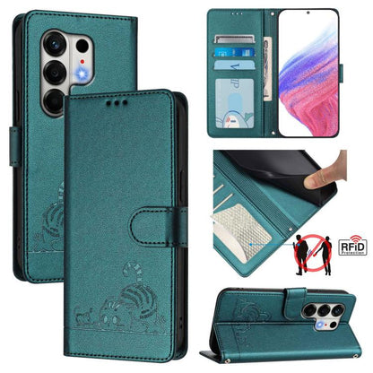 Cat Rat Embossed Pattern RFID Leather Phone Case with Lanyard, For Tecno Camon 50 Pro 4G, For Tecno Camon 50 4G, For Tecno Spark Slim 5G, For Tecno Camon 40 Premier, For Tecno Spark 30C 5G / Pop 9 5G, For Tecno Spark 30 5G                              ...