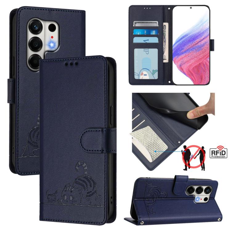Cat Rat Embossed Pattern RFID Leather Phone Case with Lanyard, For Tecno Camon 50 Pro 4G, For Tecno Camon 50 4G, For Tecno Spark Slim 5G, For Tecno Camon 40 Premier, For Tecno Spark 30C 5G / Pop 9 5G, For Tecno Spark 30 5G                              ...