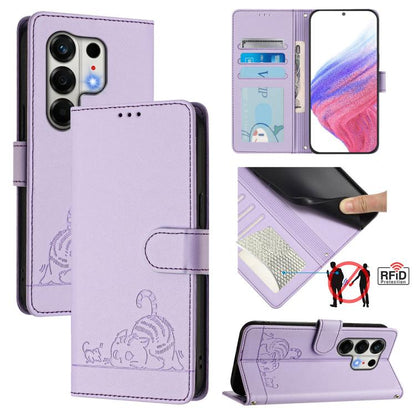 Cat Rat Embossed Pattern RFID Leather Phone Case with Lanyard, For Tecno Camon 50 Pro 4G, For Tecno Camon 50 4G, For Tecno Spark Slim 5G, For Tecno Camon 40 Premier, For Tecno Spark 30C 5G / Pop 9 5G, For Tecno Spark 30 5G                              ...