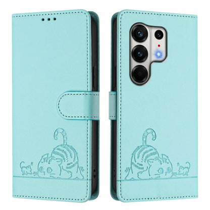 Cat Rat Embossed Pattern RFID Leather Phone Case with Lanyard, For Tecno Camon 50 Pro 4G, For Tecno Camon 50 4G, For Tecno Spark Slim 5G, For Tecno Camon 40 Premier, For Tecno Spark 30C 5G / Pop 9 5G, For Tecno Spark 30 5G                              ...