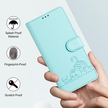 Cat Rat Embossed Pattern RFID Leather Phone Case with Lanyard, For Tecno Camon 50 Pro 4G, For Tecno Camon 50 4G, For Tecno Spark Slim 5G, For Tecno Camon 40 Premier, For Tecno Spark 30C 5G / Pop 9 5G, For Tecno Spark 30 5G                              ...