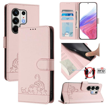 Cat Rat Embossed Pattern RFID Leather Phone Case with Lanyard, For Tecno Camon 50 Pro 4G, For Tecno Camon 50 4G, For Tecno Spark Slim 5G, For Tecno Camon 40 Premier, For Tecno Spark 30C 5G / Pop 9 5G, For Tecno Spark 30 5G                              ...
