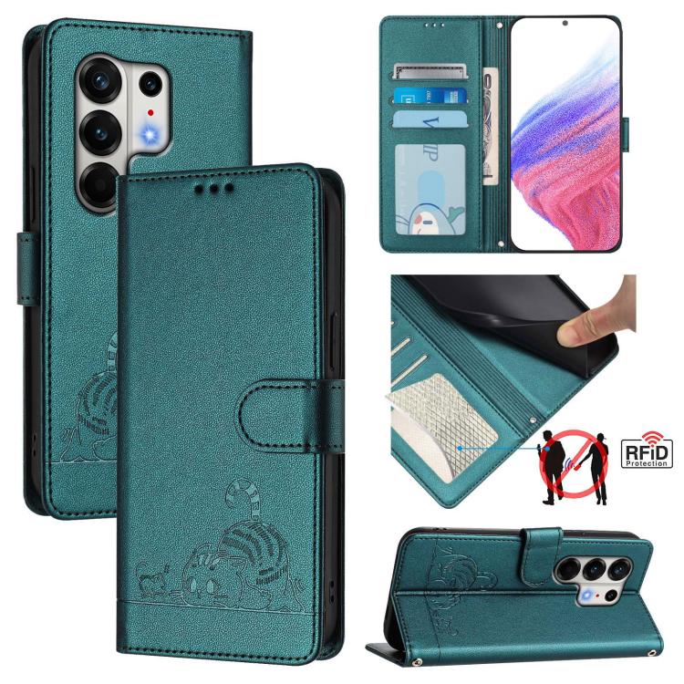 Cat Rat Embossed Pattern RFID Leather Phone Case with Lanyard, For Tecno Camon 50 Pro 4G, For Tecno Camon 50 4G, For Tecno Spark Slim 5G, For Tecno Camon 40 Premier, For Tecno Spark 30C 5G / Pop 9 5G, For Tecno Spark 30 5G                              ...