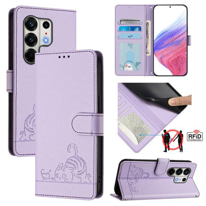 Cat Rat Embossed Pattern RFID Leather Phone Case with Lanyard, For Tecno Camon 50 Pro 4G, For Tecno Camon 50 4G, For Tecno Spark Slim 5G, For Tecno Camon 40 Premier, For Tecno Spark 30C 5G / Pop 9 5G, For Tecno Spark 30 5G                              ...