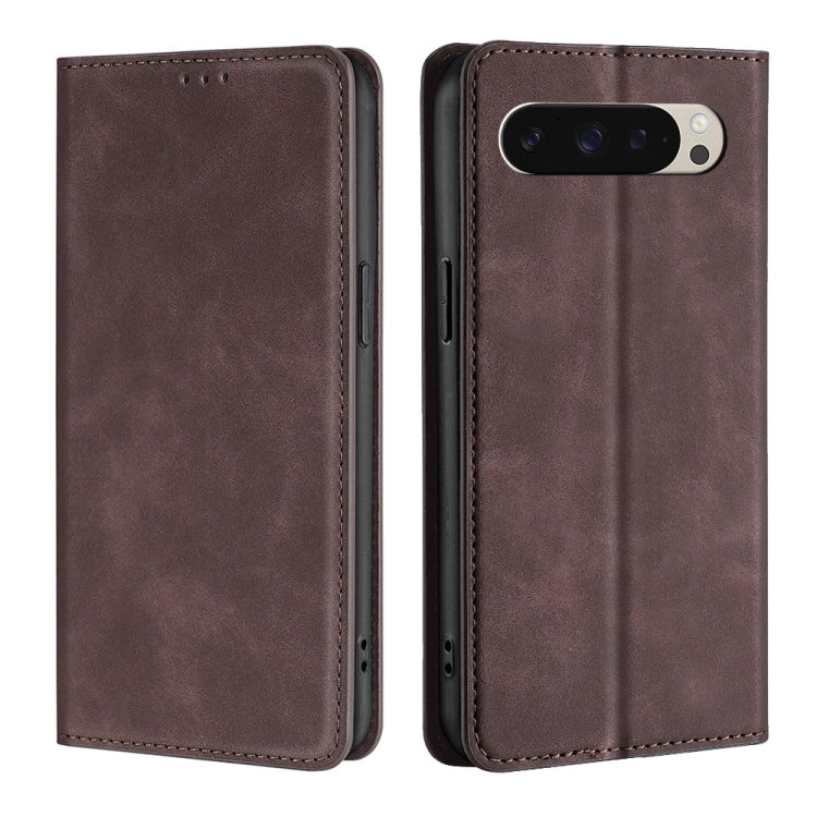 Skin Feel Magnetic Leather Phone Case, For Google Pixel 10a, For Google Pixel 9 Pro XL, For Google Pixel 9, For Google Pixel 8a
