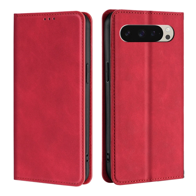 Skin Feel Magnetic Leather Phone Case, For Google Pixel 10a, For Google Pixel 9 Pro XL, For Google Pixel 9, For Google Pixel 8a