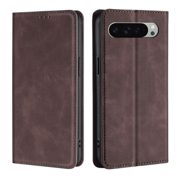 Skin Feel Magnetic Leather Phone Case, For Google Pixel 10a, For Google Pixel 9 Pro XL, For Google Pixel 9, For Google Pixel 8a