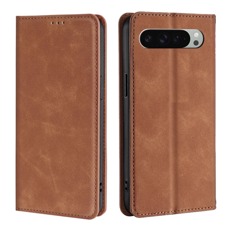Skin Feel Magnetic Leather Phone Case, For Google Pixel 10a, For Google Pixel 9 Pro XL, For Google Pixel 9, For Google Pixel 8a