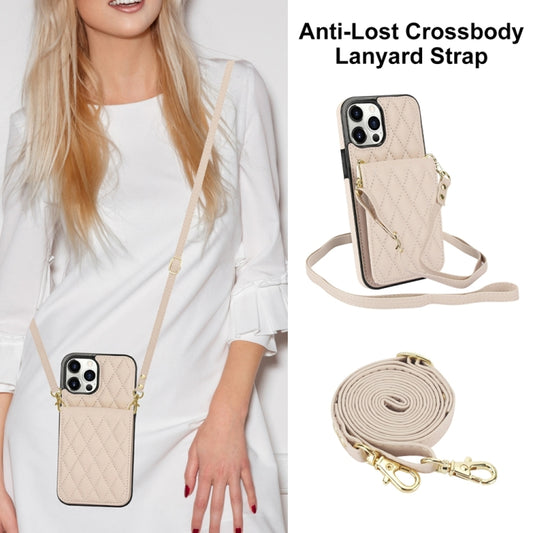 YM015 Crossbody Rhombic Card Bag RFID Phone Case, For iPhone 13 Pro Max, For iPhone 13 Pro, For iPhone 13, For iPhone 12 / 12 Pro, For iPhone 12 Pro Max, For iPhone 11 Pro Max, For iPhone 11, For iPhone 11 Pro