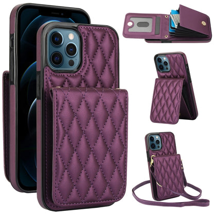 YM015 Crossbody Rhombic Card Bag RFID Phone Case, For iPhone 13 Pro Max, For iPhone 13 Pro, For iPhone 13, For iPhone 12 / 12 Pro, For iPhone 12 Pro Max, For iPhone 11 Pro Max, For iPhone 11, For iPhone 11 Pro