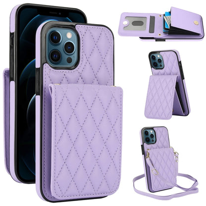 YM015 Crossbody Rhombic Card Bag RFID Phone Case, For iPhone 13 Pro Max, For iPhone 13 Pro, For iPhone 13, For iPhone 12 / 12 Pro, For iPhone 12 Pro Max, For iPhone 11 Pro Max, For iPhone 11, For iPhone 11 Pro