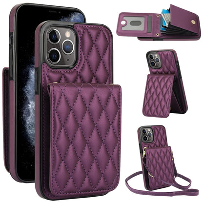 YM015 Crossbody Rhombic Card Bag RFID Phone Case, For iPhone 13 Pro Max, For iPhone 13 Pro, For iPhone 13, For iPhone 12 / 12 Pro, For iPhone 12 Pro Max, For iPhone 11 Pro Max, For iPhone 11, For iPhone 11 Pro