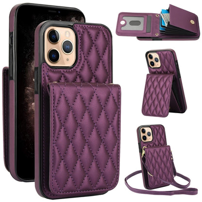 YM015 Crossbody Rhombic Card Bag RFID Phone Case, For iPhone 13 Pro Max, For iPhone 13 Pro, For iPhone 13, For iPhone 12 / 12 Pro, For iPhone 12 Pro Max, For iPhone 11 Pro Max, For iPhone 11, For iPhone 11 Pro