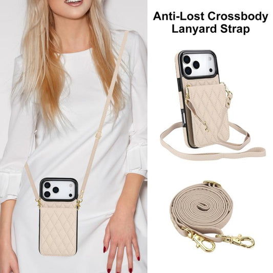 YM015 Crossbody Rhombic Card Bag RFID Phone Case, For iPhone 17 Pro Max, For iPhone 17 Pro, For iPhone 17 Air, For iPhone 16e, For iPhone 16 Pro Max, For iPhone 16 Pro, For iPhone 16 Plus, For iPhone 16, For iPhone 15 Pro Max, For iPhone 15 Pro��������...