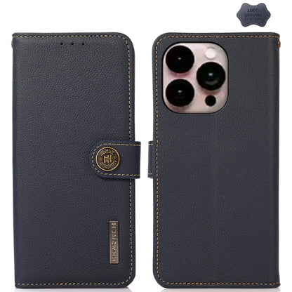 KHAZNEH Custer Genuine Leather RFID Phone Case, For iPhone 16e / 17e, For iPhone 17 Pro Max, For iPhone 17 Pro, For iPhone 17, For iPhone Air, For iPhone 16 Pro Max, For iPhone 16 Pro, For iPhone 16 Plus, For iPhone 16