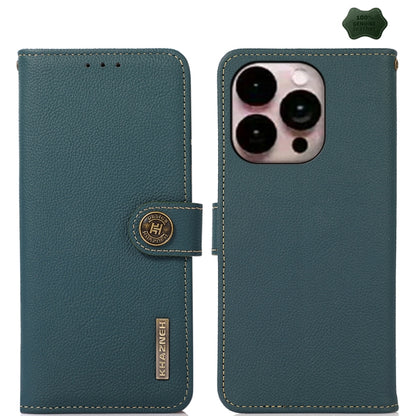 KHAZNEH Custer Genuine Leather RFID Phone Case, For iPhone 16e / 17e, For iPhone 17 Pro Max, For iPhone 17 Pro, For iPhone 17, For iPhone Air, For iPhone 16 Pro Max, For iPhone 16 Pro, For iPhone 16 Plus, For iPhone 16