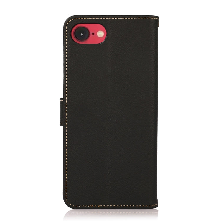 KHAZNEH Custer Genuine Leather RFID Phone Case, For iPhone 16e / 17e, For iPhone 17 Pro Max, For iPhone 17 Pro, For iPhone 17, For iPhone Air, For iPhone 16 Pro Max, For iPhone 16 Pro, For iPhone 16 Plus, For iPhone 16