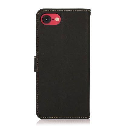 KHAZNEH Custer Genuine Leather RFID Phone Case, For iPhone 16e / 17e, For iPhone 17 Pro Max, For iPhone 17 Pro, For iPhone 17, For iPhone Air, For iPhone 16 Pro Max, For iPhone 16 Pro, For iPhone 16 Plus, For iPhone 16