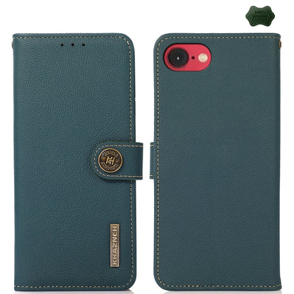 KHAZNEH Custer Genuine Leather RFID Phone Case, For iPhone 16e / 17e, For iPhone 17 Pro Max, For iPhone 17 Pro, For iPhone 17, For iPhone Air, For iPhone 16 Pro Max, For iPhone 16 Pro, For iPhone 16 Plus, For iPhone 16
