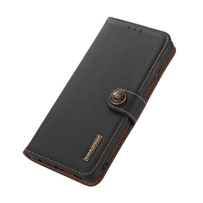 KHAZNEH Custer Genuine Leather RFID Phone Case, For iPhone 18 Pro / 17 Pro, For iPhone 18 Pro Max / 17 Pro Max, For iPhone 16e / 17e, For iPhone 17, For iPhone Air, For iPhone 16 Pro Max, For iPhone 16 Pro, For iPhone 16 Plus, For iPhone 16