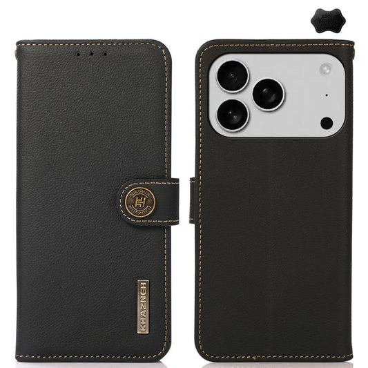 KHAZNEH Custer Genuine Leather RFID Phone Case