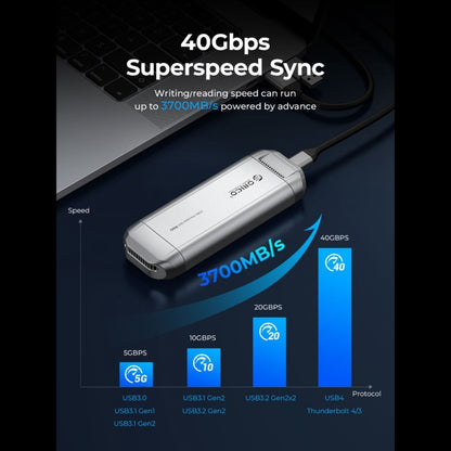 ORICO R40-2T 2TB 40Gbps Racing Car-Inspired Portable SSD Enclosure, R40-2T