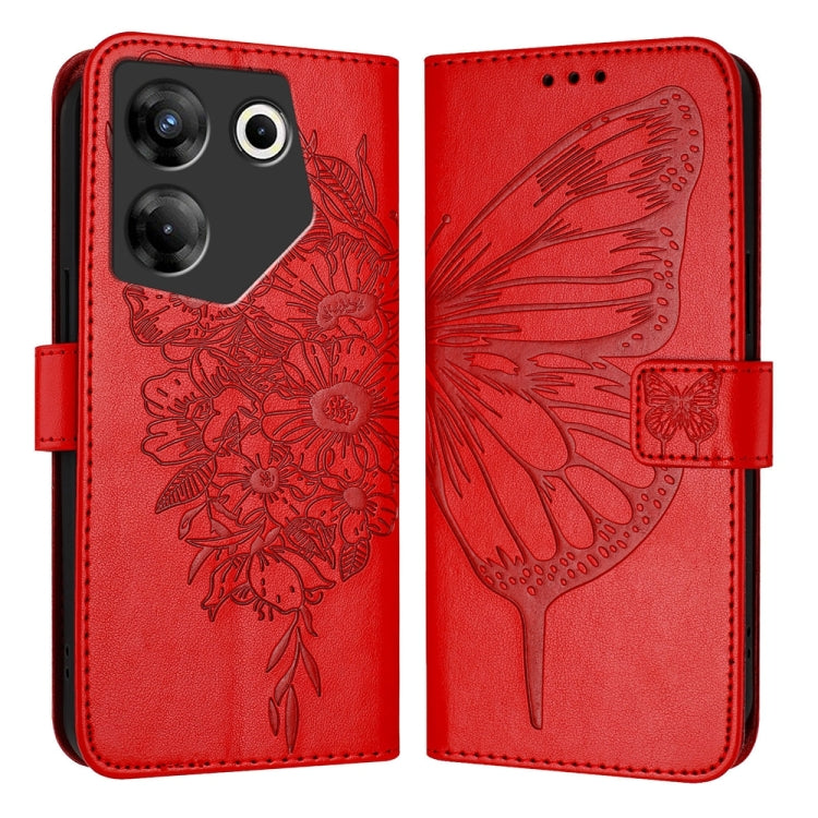 Embossed Butterfly Leather Phone Case, For Tecno Camon 20 Premier 5G, For Tecno Camon 20 Pro 5G, For Tecno Camon 20 / 20 Pro 4G, For Tecno Spark Go 2023/Pop 7/Pop 7 Pro, For Tecno Spark 9, For Tecno Pop 5c / Itel A23 Pro/A17                            ...