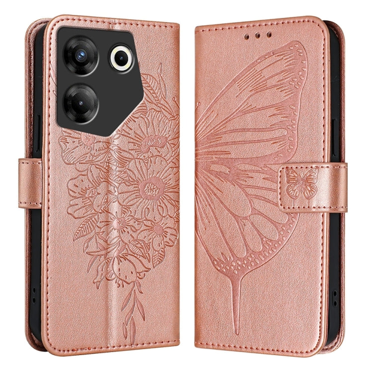 Embossed Butterfly Leather Phone Case, For Tecno Camon 20 Premier 5G, For Tecno Camon 20 Pro 5G, For Tecno Camon 20 / 20 Pro 4G, For Tecno Spark Go 2023/Pop 7/Pop 7 Pro, For Tecno Spark 9, For Tecno Pop 5c / Itel A23 Pro/A17                            ...
