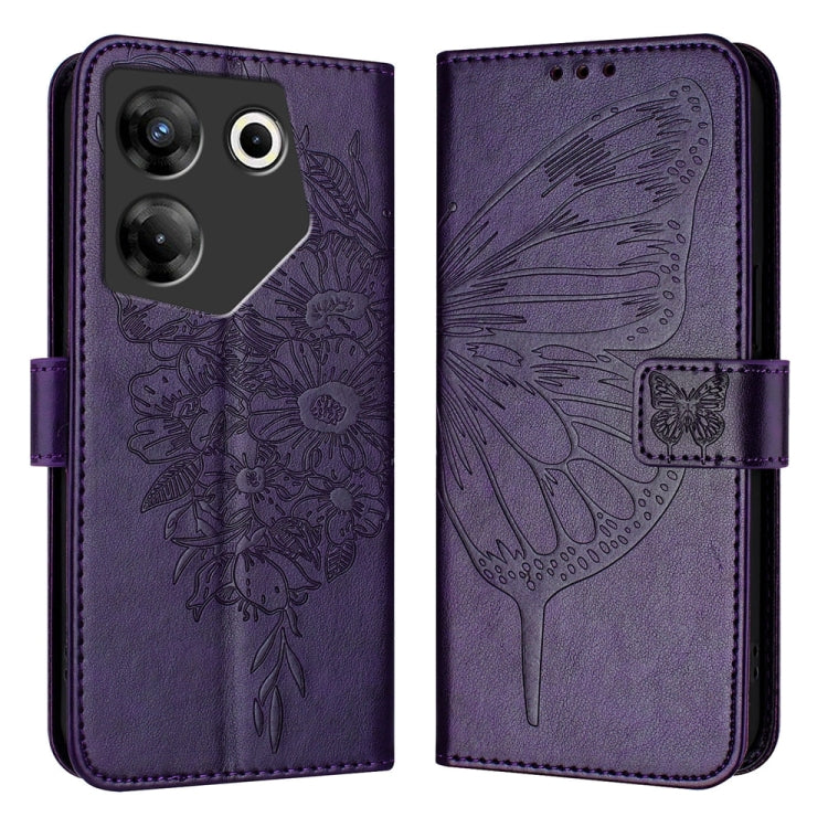 Embossed Butterfly Leather Phone Case, For Tecno Camon 20 Premier 5G, For Tecno Camon 20 Pro 5G, For Tecno Camon 20 / 20 Pro 4G, For Tecno Spark Go 2023/Pop 7/Pop 7 Pro, For Tecno Spark 9, For Tecno Pop 5c / Itel A23 Pro/A17                            ...