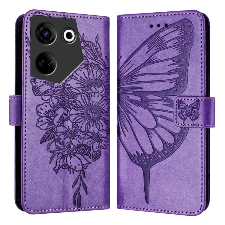 Embossed Butterfly Leather Phone Case, For Tecno Camon 20 Premier 5G, For Tecno Camon 20 Pro 5G, For Tecno Camon 20 / 20 Pro 4G, For Tecno Spark Go 2023/Pop 7/Pop 7 Pro, For Tecno Spark 9, For Tecno Pop 5c / Itel A23 Pro/A17                            ...