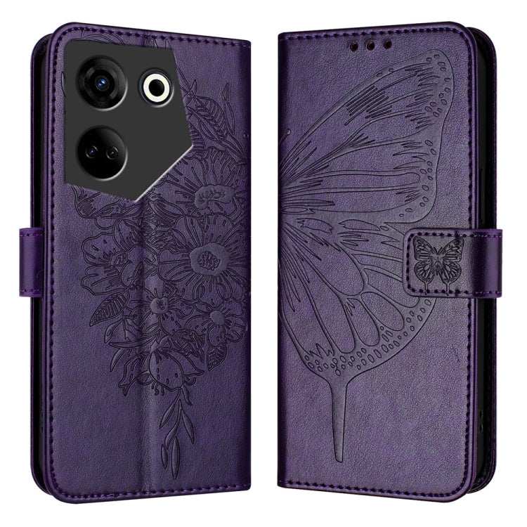 Embossed Butterfly Leather Phone Case, For Tecno Camon 20 Premier 5G, For Tecno Camon 20 Pro 5G, For Tecno Camon 20 / 20 Pro 4G, For Tecno Spark Go 2023/Pop 7/Pop 7 Pro, For Tecno Spark 9, For Tecno Pop 5c / Itel A23 Pro/A17                            ...