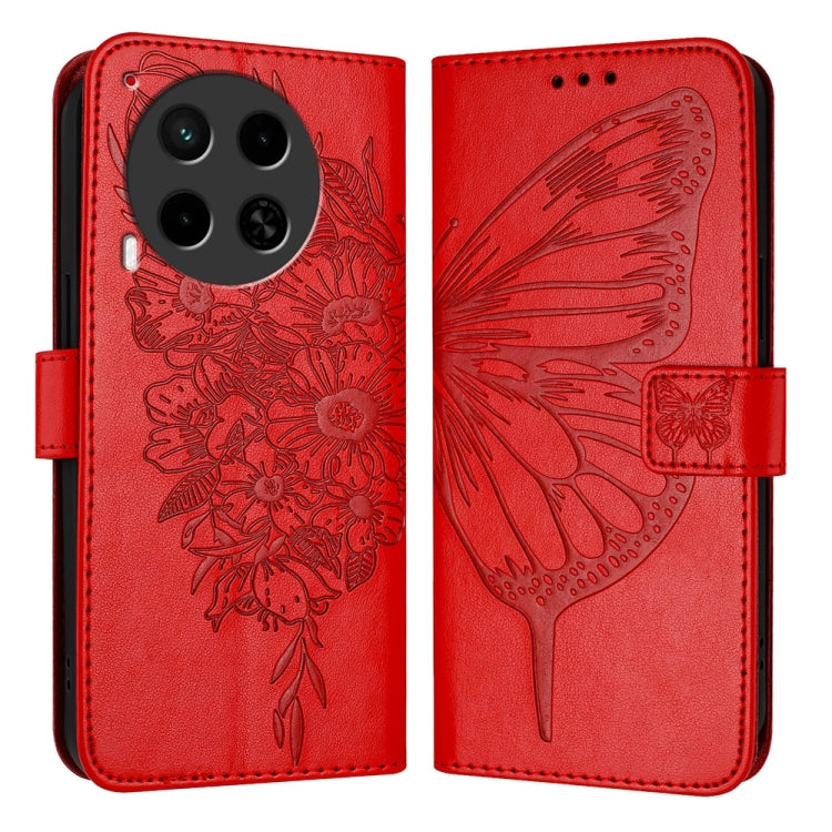 Embossed Butterfly Leather Phone Case, For Tecno Pova 6 5G, For Tecno Pova 6, For Tecno Camon 30 Pro, For Tecno Camon 30 4G / 5G, For Tecno Pova 6 Pro, For Tecno Spark 20 Pro+, For Tecno Spark 20 Pro, For Tecno Spark Go 2024 / Spark 20C                ...