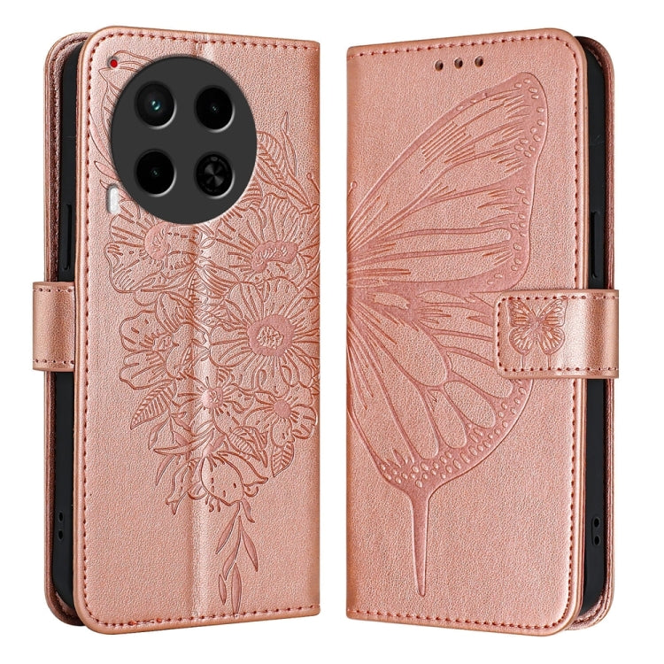 Embossed Butterfly Leather Phone Case, For Tecno Pova 6 5G, For Tecno Pova 6, For Tecno Camon 30 Pro, For Tecno Camon 30 4G / 5G, For Tecno Pova 6 Pro, For Tecno Spark 20 Pro+, For Tecno Spark 20 Pro, For Tecno Spark Go 2024 / Spark 20C                ...