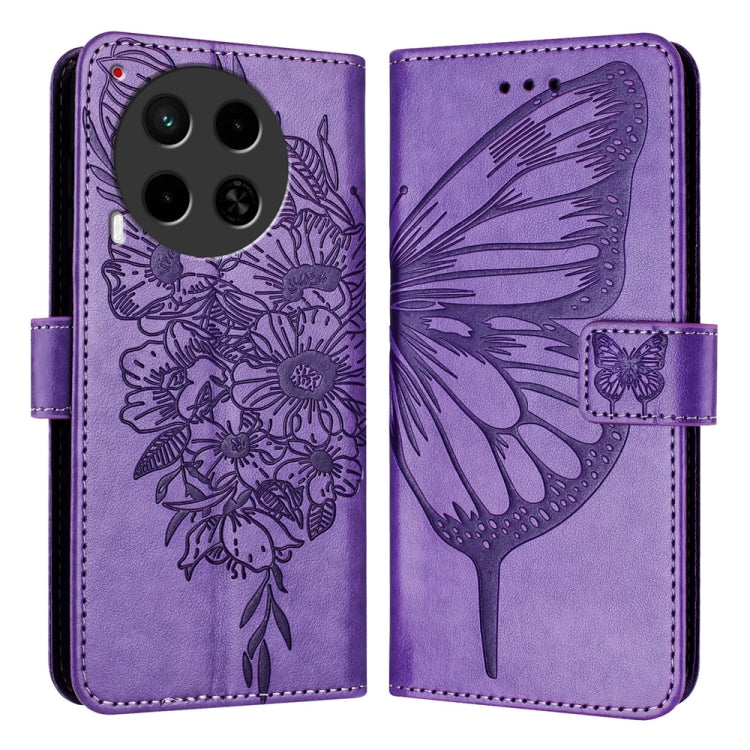 Embossed Butterfly Leather Phone Case, For Tecno Pova 6 5G, For Tecno Pova 6, For Tecno Camon 30 Pro, For Tecno Camon 30 4G / 5G, For Tecno Pova 6 Pro, For Tecno Spark 20 Pro+, For Tecno Spark 20 Pro, For Tecno Spark Go 2024 / Spark 20C                ...