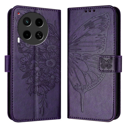 Embossed Butterfly Leather Phone Case, For Tecno Pova 6 5G, For Tecno Pova 6, For Tecno Camon 30 Pro, For Tecno Camon 30 4G / 5G, For Tecno Pova 6 Pro, For Tecno Spark 20 Pro+, For Tecno Spark 20 Pro, For Tecno Spark Go 2024 / Spark 20C                ...