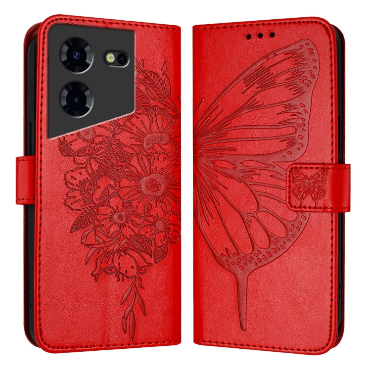 Embossed Butterfly Leather Phone Case, For Tecno Pova 6 5G, For Tecno Pova 6, For Tecno Camon 30 Pro, For Tecno Camon 30 4G / 5G, For Tecno Pova 6 Pro, For Tecno Spark 20 Pro+, For Tecno Spark 20 Pro, For Tecno Spark Go 2024 / Spark 20C                ...