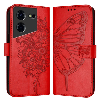 Embossed Butterfly Leather Phone Case, For Tecno Pova 6 5G, For Tecno Pova 6, For Tecno Camon 30 Pro, For Tecno Camon 30 4G / 5G, For Tecno Pova 6 Pro, For Tecno Spark 20 Pro+, For Tecno Spark 20 Pro, For Tecno Spark Go 2024 / Spark 20C                ...