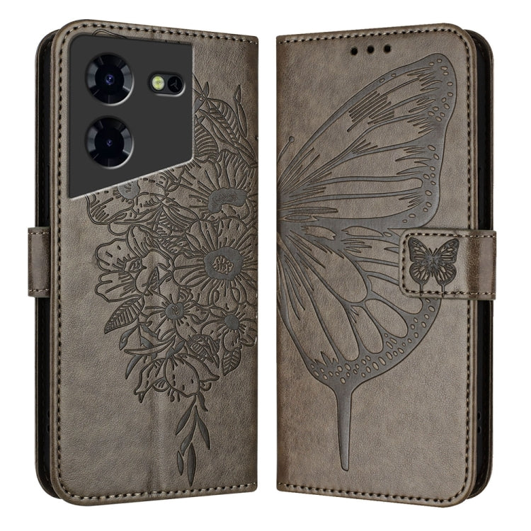 Embossed Butterfly Leather Phone Case, For Tecno Pova 6 5G, For Tecno Pova 6, For Tecno Camon 30 Pro, For Tecno Camon 30 4G / 5G, For Tecno Pova 6 Pro, For Tecno Spark 20 Pro+, For Tecno Spark 20 Pro, For Tecno Spark Go 2024 / Spark 20C                ...