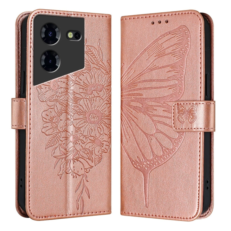 Embossed Butterfly Leather Phone Case, For Tecno Pova 6 5G, For Tecno Pova 6, For Tecno Camon 30 Pro, For Tecno Camon 30 4G / 5G, For Tecno Pova 6 Pro, For Tecno Spark 20 Pro+, For Tecno Spark 20 Pro, For Tecno Spark Go 2024 / Spark 20C                ...