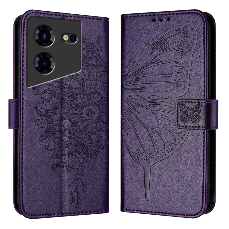 Embossed Butterfly Leather Phone Case, For Tecno Pova 6 5G, For Tecno Pova 6, For Tecno Camon 30 Pro, For Tecno Camon 30 4G / 5G, For Tecno Pova 6 Pro, For Tecno Spark 20 Pro+, For Tecno Spark 20 Pro, For Tecno Spark Go 2024 / Spark 20C                ...