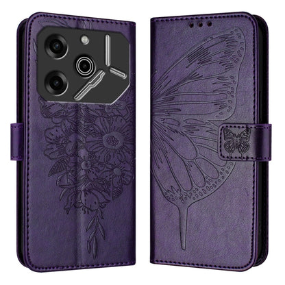 Embossed Butterfly Leather Phone Case, For Tecno Pova 6 5G, For Tecno Pova 6, For Tecno Camon 30 Pro, For Tecno Camon 30 4G / 5G, For Tecno Pova 6 Pro, For Tecno Spark 20 Pro+, For Tecno Spark 20 Pro, For Tecno Spark Go 2024 / Spark 20C                ...