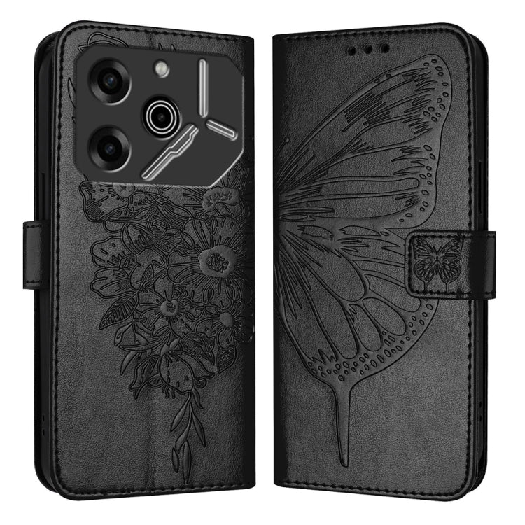 Embossed Butterfly Leather Phone Case, For Tecno Pova 6 5G, For Tecno Pova 6, For Tecno Camon 30 Pro, For Tecno Camon 30 4G / 5G, For Tecno Pova 6 Pro, For Tecno Spark 20 Pro+, For Tecno Spark 20 Pro, For Tecno Spark Go 2024 / Spark 20C                ...