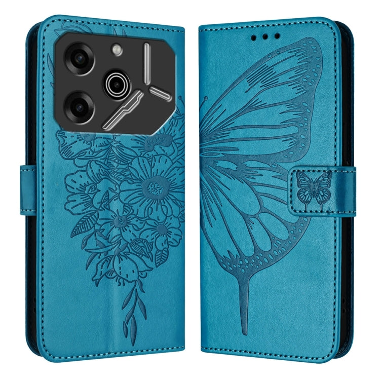 Embossed Butterfly Leather Phone Case, For Tecno Pova 6 5G, For Tecno Pova 6, For Tecno Camon 30 Pro, For Tecno Camon 30 4G / 5G, For Tecno Pova 6 Pro, For Tecno Spark 20 Pro+, For Tecno Spark 20 Pro, For Tecno Spark Go 2024 / Spark 20C                ...