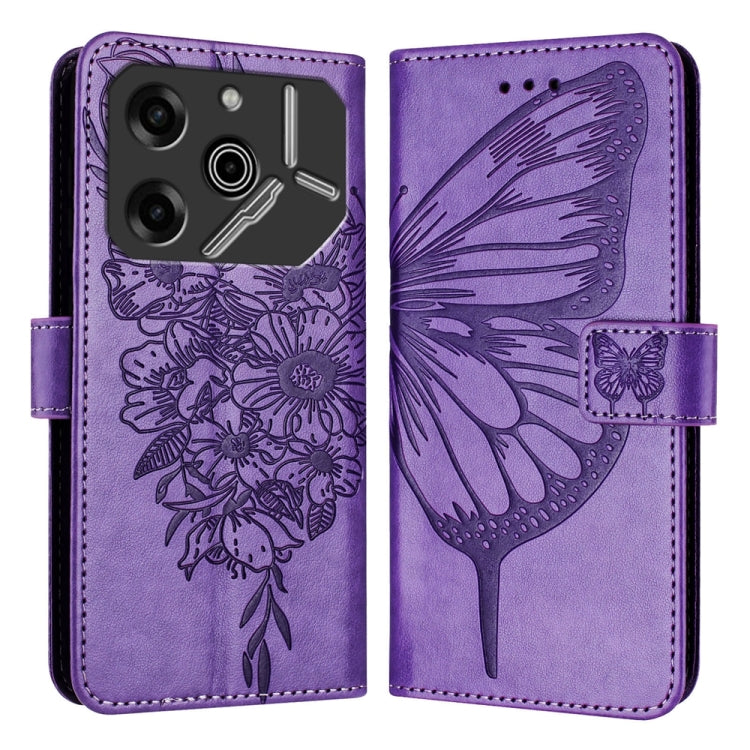 Embossed Butterfly Leather Phone Case, For Tecno Pova 6 5G, For Tecno Pova 6, For Tecno Camon 30 Pro, For Tecno Camon 30 4G / 5G, For Tecno Pova 6 Pro, For Tecno Spark 20 Pro+, For Tecno Spark 20 Pro, For Tecno Spark Go 2024 / Spark 20C                ...