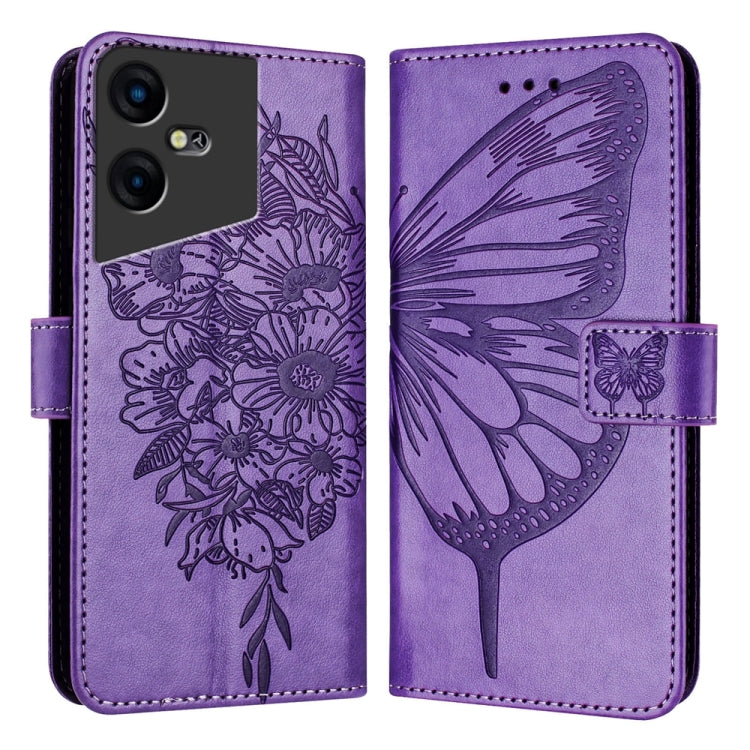 Embossed Butterfly Leather Phone Case, For Tecno Pova 6 5G, For Tecno Pova 6, For Tecno Camon 30 Pro, For Tecno Camon 30 4G / 5G, For Tecno Pova 6 Pro, For Tecno Spark 20 Pro+, For Tecno Spark 20 Pro, For Tecno Spark Go 2024 / Spark 20C                ...