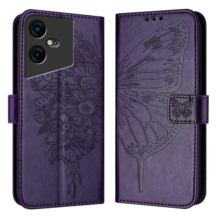 Embossed Butterfly Leather Phone Case, For Tecno Pova 6 5G, For Tecno Pova 6, For Tecno Camon 30 Pro, For Tecno Camon 30 4G / 5G, For Tecno Pova 6 Pro, For Tecno Spark 20 Pro+, For Tecno Spark 20 Pro, For Tecno Spark Go 2024 / Spark 20C                ...