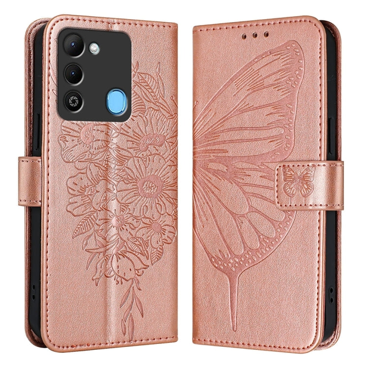 Embossed Butterfly Leather Phone Case, For Tecno Camon 20 Premier 5G, For Tecno Camon 20 Pro 5G, For Tecno Camon 20 / 20 Pro 4G, For Tecno Spark Go 2023/Pop 7/Pop 7 Pro, For Tecno Spark 9, For Tecno Pop 5c / Itel A23 Pro/A17                            ...