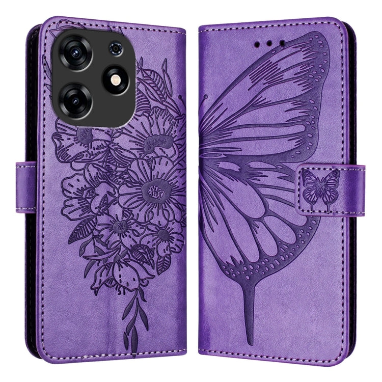 Embossed Butterfly Leather Phone Case, For Tecno Camon 50 4G, For Tenco Pova Slirm / Spark Slirm, For Tecno Camon 40 Pro 4G, For Tecno Camon 40 Premier, For Tecno Camon 40 4G, For Tecno Spark 30 5G / Pova 6 Neo 5G, For Tecno Spark 30 5G / 6 Neo 5G     ...